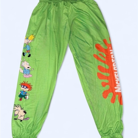 None Pants - Women’s Neon Orange 🧡Slime Joggers w/ Graphic Design Size XXL ~ NEW, NEVER WORN